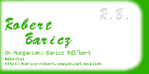 robert baricz business card